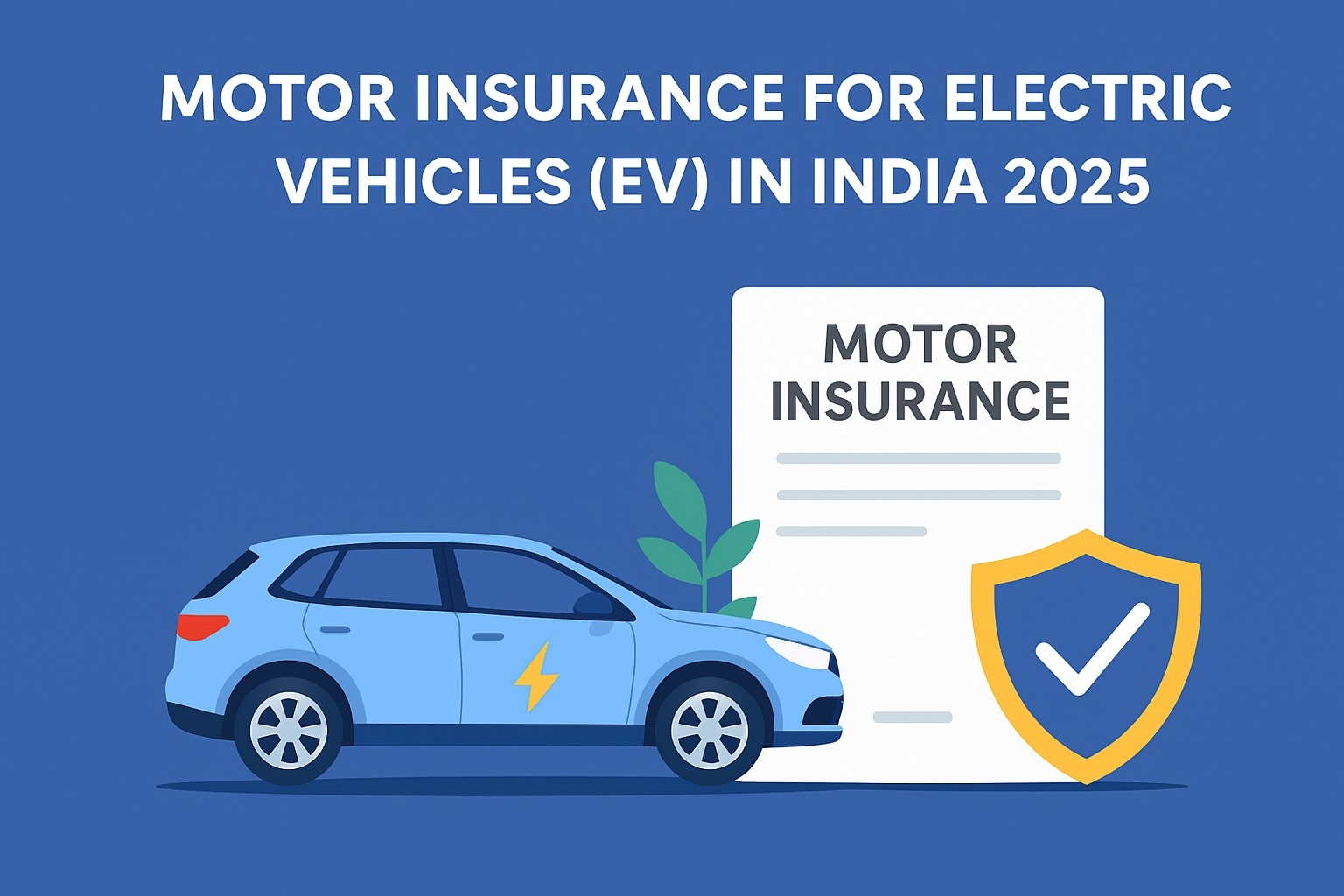 Electric vehicle in India with motor insurance coverage concept for 2025