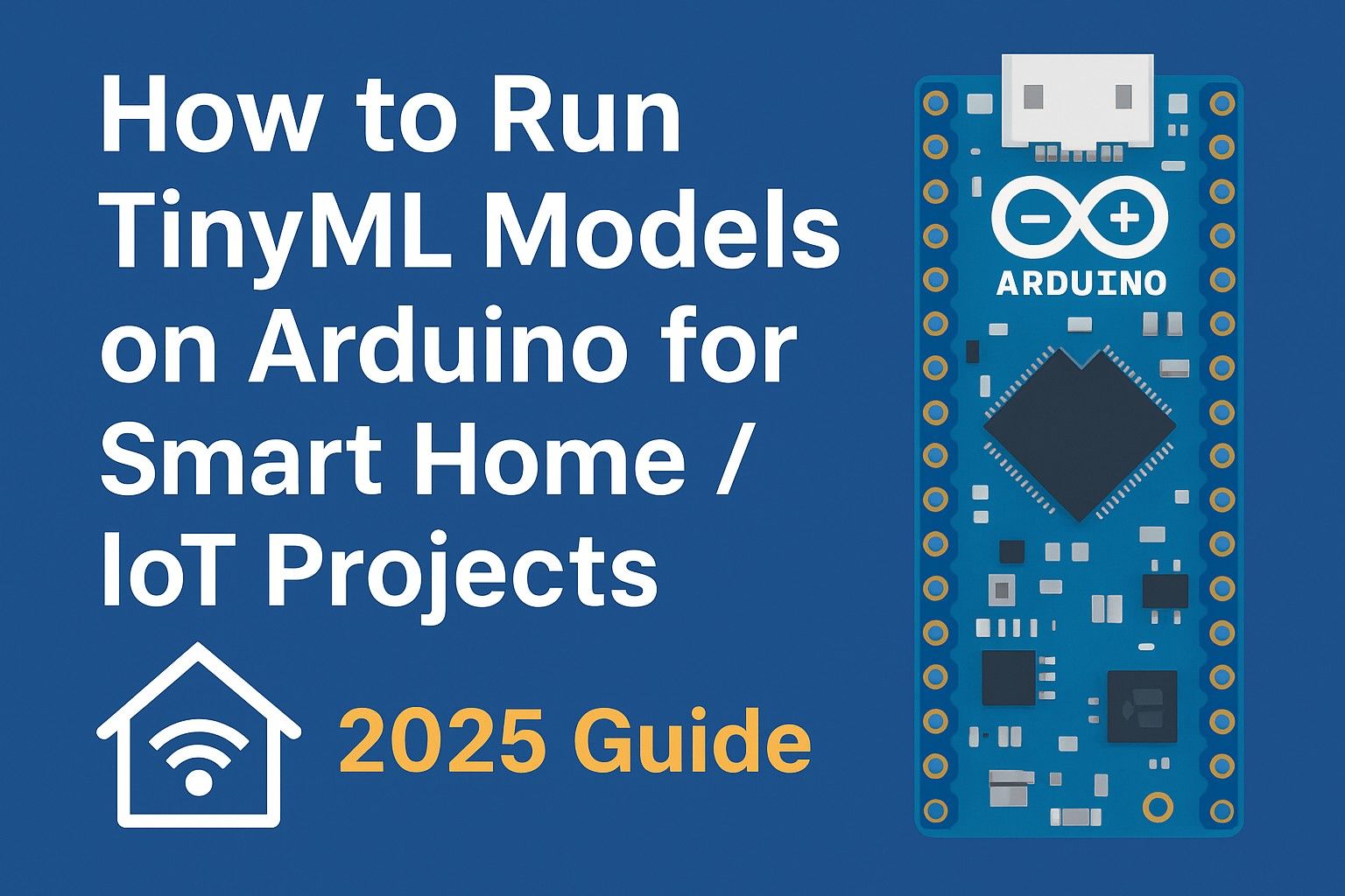 Arduino board running TinyML model for smart home and IoT applications