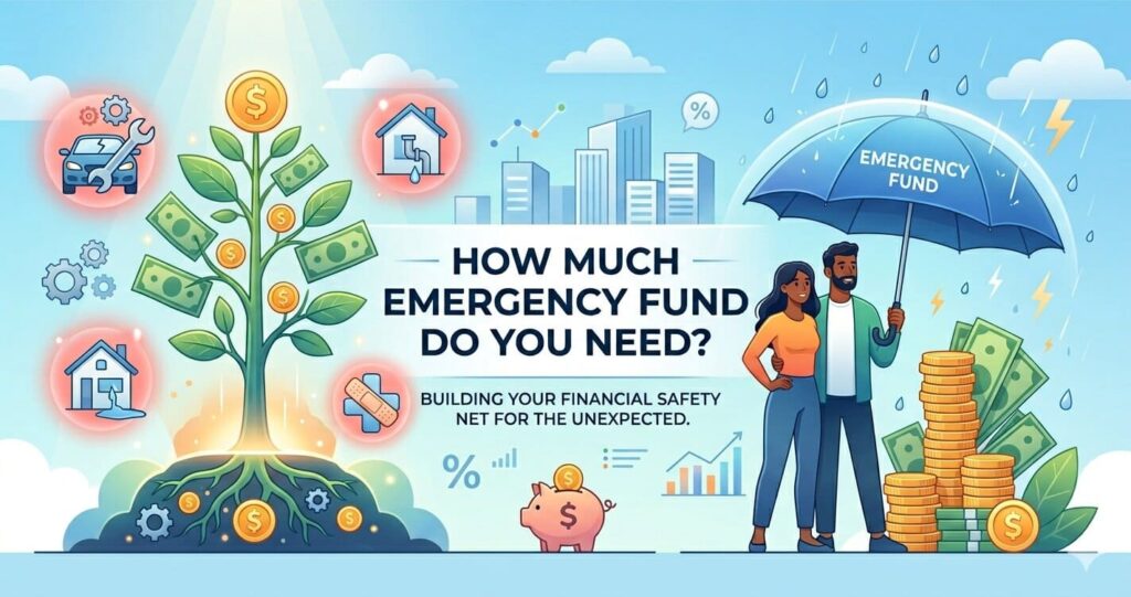 emergency fund savings calculation based on monthly expenses