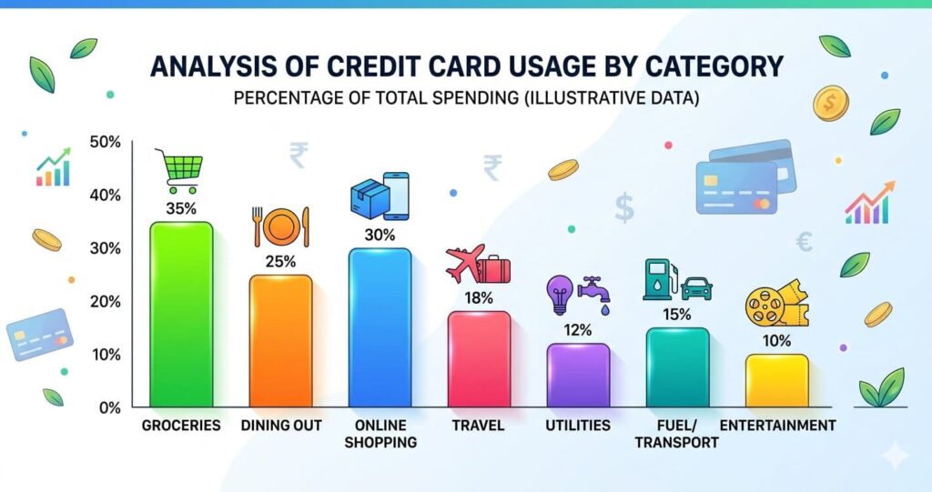 Credit utilization ratio example showing low and high credit card usage
