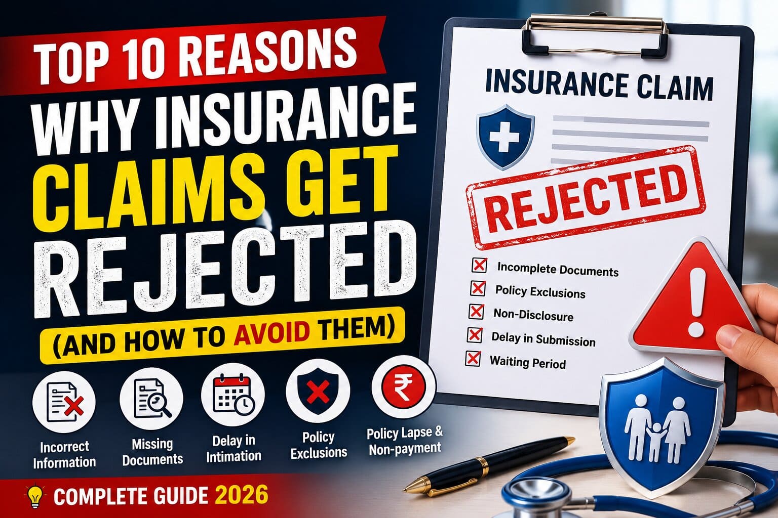 Top reasons why insurance claims get rejected and how to avoid claim rejection mistakes