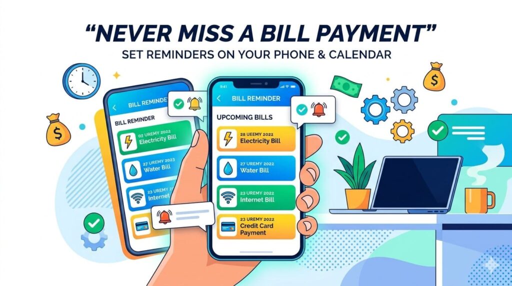 Paying bills on time to improve credit score quickly