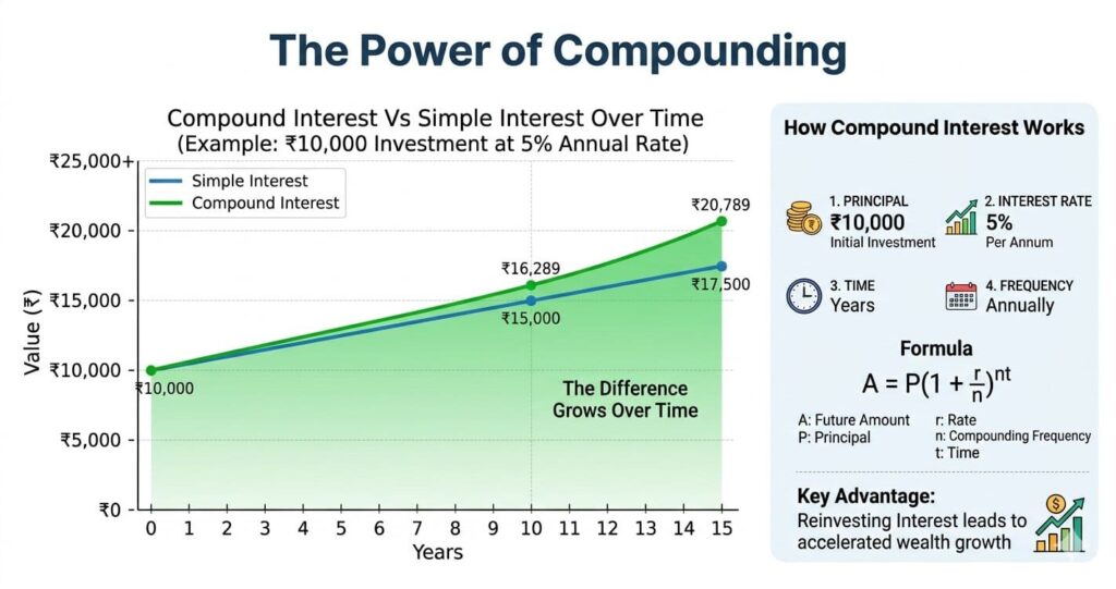 compound interest growth chart for retirement savings starting in your 20s