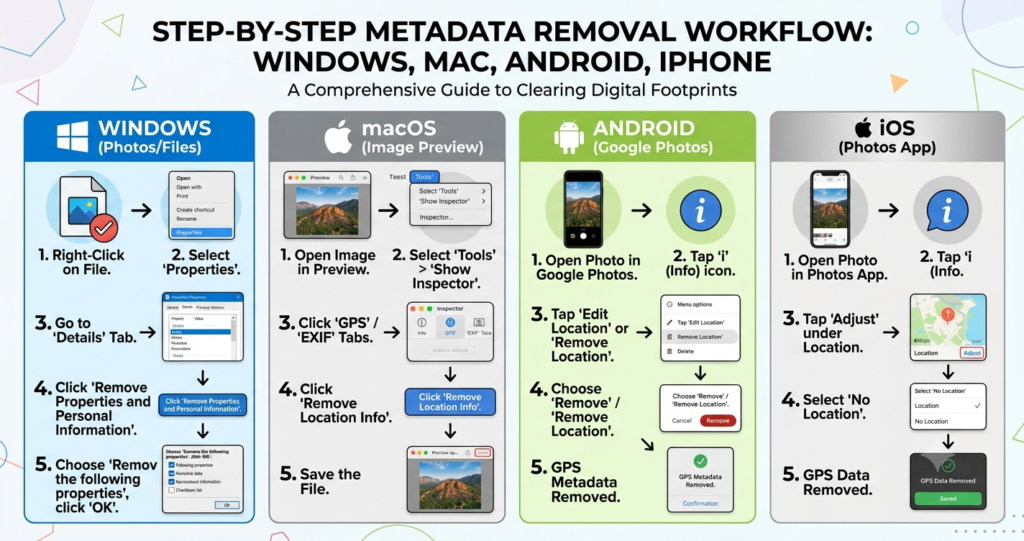 Steps to remove AI metadata from photos