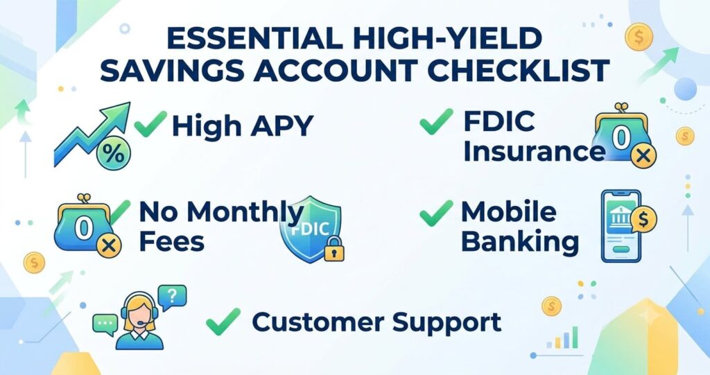 Checklist for choosing the best High-Yield Savings Account